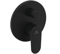 Ideal Standard Cerafine O Nuovo Grifo de baño empotrado monomando con bloqueo de temperatura a 40 °C, grifo de baño sin caño - Negro Mate