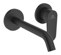 Ideal Standard Cerafine O Nuovo Grifo de lavabo - Negro (189x112,5x175mm) | Cartucho FirmaFlow duradero, regulador de chorro oculto, grifo ahorrador de agua (4l/min), diseño redondeado