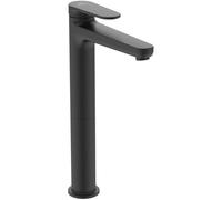 Ideal Standard Cerafine O Nuovo Grifo lavabo, alt. caño 247 mm, 3,8l/min, desagüe Push-Pull, FirmaFlow, tecnología BlueStart - Negro Mate (48x184,5x292mm)