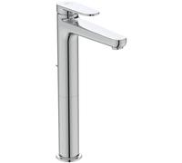 Ideal Standard Cerafine O Nuovo Grifo lavabo, altura caño 247 mm, 3,8l/min, con desagüe, FirmaFlow, tecnología BlueStart - Cromo (48x184,5x292mm)