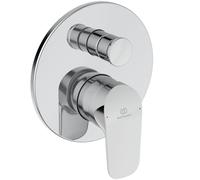 Ideal Standard - Ceraflex - Grifo mezclador para bañera o ducha empotrable, dos vías, partes exteriores, cromado