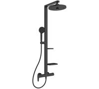 Ideal Standard - Alu+, Columna de ducha mecánica de aluminio, mezclador externo, negro seda, BD584XG