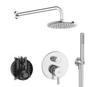 Ideal Standard - Ceraline Kit ducha completo de partes interiores y exteriores, cromado