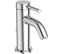 Ideal Standard Ceraline Nuovo mezclador de lavabo, proyección 90mm, w.waste, BlueStart, BD756AA, Color: cromado