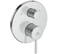 Ideal Standard Ceraline O Nuovo Grifo de baño empotrado monomando con bloqueo de temperatura a 40 °C, grifo de baño sin caño - Cromo