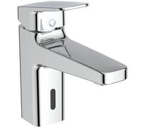 Ideal Standard - Ceraplan, Mezclador de doble control para lavabo, Uso híbrido con sensor o palanca, cromado