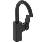 Ideal Standard - Ceraplan, Mezclador monomando alto para lavabo, grifo orientable para fregadero, negro seda