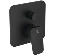 Ideal Standard - Ceraplan, mezclador monomando empotrado completo para ducha, dos vías, negro seda