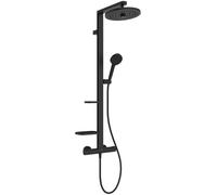 Ideal Standard Ceratherm Alu+ Termostática ducha exterior, Fabricado con un 100% de aluminio reciclado, ducha con ahorro de agua, tipos de chorro variables - Negro Mate (356x501x1113 mm)