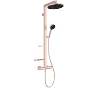 Ideal Standard - Alu+, Columna de ducha termostática de aluminio, Mezclador termostático exterior de doble salida, Rosé, BD583RO