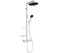 Ideal Standard - Conjunto ducha pared Alu+ BD583SI - Termostático, rociador efecto lluvia cromo