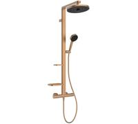 Ideal Standard Ceratherm Alu+ Termostática ducha exterior, Fabricado con un 100% de aluminio reciclado, ducha con ahorro de agua, tipos de chorro variables - Bronce (356x501x1113 mm)