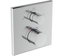 Ideal Standard Ceratherm C100 Termostato de baño empotrado, grifo de bañera con bloqueo de temperatura a 40 °C, termostato para la bañera - Cromo
