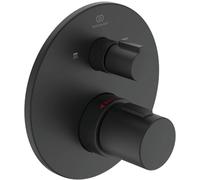 Ideal Standard - Ceratherm T100 Mezclador termostático empotrable individual con desviador para bañera/ducha - Negro seda