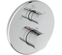 Ideal Standard Ceratherm T100 Termostato de baño empotrado, grifo de bañera con bloqueo de temperatura a 40 °C, termostato para la bañera - Cromo