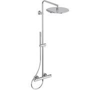 Ideal Standard Ceratherm T125 Sistema de ducha, ducha de lluvia de bajo consumo con ducha de mano de 1 función y protección contra quemaduras, flexo de ducha - Cromo (304 x 586 x 1191 mm)