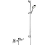 Ideal Standard Ceratherm T25 - Grifo de ducha para ahorro de agua con chorros variables, incluye termostato antiquemaduras y barra de ducha (900 mm), cromado