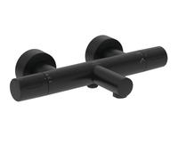 Ideal Standard Ceratherm T25 Monomando baño/ducha exterior, Ahorro de agua y energía, con protección contra quemaduras (CoolBody) y función termostato - Negro Mate (315x181x70 mm)