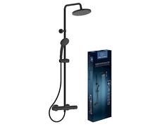 Ideal Standard - Ceratherm T25 Sistema de ducha con termostato de ducha, ahorro de agua y energía, tecnología CoolBody, negro seda
