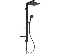 Ideal Standard Ceratwist Alu+ sistema de ducha Eco, diseño angular - Negro | Ducha de bajo consumo, 2 funciones, combinable con grifo visto, estantes ajustables, BE215XG