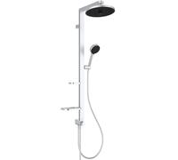 Ideal Standard Ceratwist Alu+ sistema de ducha sin grifo - Plata | Ducha de bajo consumo, 2 funciones, combinable con grifo visto, estantes ajustables, BD585SI