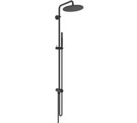 Ideal Standard Ceratwist T25 M Sistema de ducha, Para combinar con accesorios de montaje en superficie o codos de conexión a pared, ahorrando agua - Negro Mate (178.5x496x1119 mm)