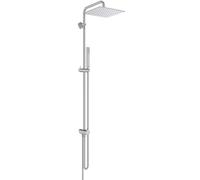 Ideal Standard Ceratwist T25 M Sistema de ducha, Para combinar con accesorios de montaje en superficie o codos de conexión a pared, ahorrando agua - Cromo (177x496x1119 mm)
