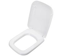 Ideal Standard Conca Tapa WC, forma angular, Asiento de inodoro duradero, incluye juego de bisagras para un fácil montaje, urea robusta - Blanco (380x526 mm)