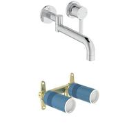 Ideal Standard - Conjunto de Gusto Monomando empotrado para cocina, 246 mm saliente del caño, con cartucho FirmaFlow, caño giratorio de 120°, Cromo + A1313NU Kit monomando empotrado