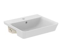 Ideal Standard Connect Air Lavabo semi-encastrado 500mm, 1 agujero para grifo, con rebosadero, E030801
