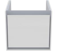 Ideal Standard Connect Air mueble bajo lavabo, 483x402x400mm, 1 cajón, E0842KN, Color: Blanco brillante / gris claro mate