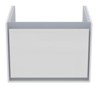 Ideal Standard Connect Air mueble bajo lavabo, 530x409x400mm, 1 cajón, E0846KN, Color: Blanco brillante / gris claro mate