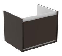 Ideal Standard Connect Air mueble bajo lavabo, 530x409x400mm, 1 cajón, E0846VY, Color: Marrón mate / blanco mate