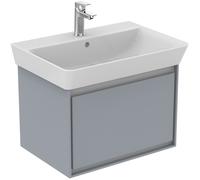 Ideal Standard Connect Air mueble bajo lavabo, 580x409x400mm, 1 cajón, E0847EQ, Color: Gris claro brillante / blanco mate