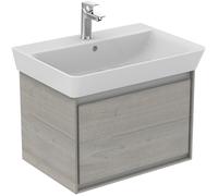 Ideal Standard Connect Air mueble bajo lavabo, 580x409x400mm, 1 cajón, E0847PS, Color: Roble decorado en gris / blanco mate