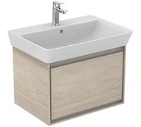 Ideal Standard Connect Air mueble bajo lavabo, 580x409x400mm, 1 cajón, E0847UK, Color: Pino claro / marrón mate