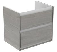 Ideal Standard Connect Air mueble bajo lavabo, 580x409x517mm, 2 extraíbles, E1605PS, Color: Roble decorado en gris / blanco mate