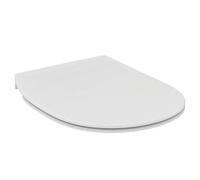 Ideal Standard - Connect Asiento con tapa de inodoro, Diseño de tapa fina, Redondo, Resistente a los UV, duradero, incluye juego de bisagras y es fácil de montar, Duroplástico, Blanco