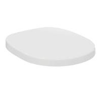 Ideal Standard Connect asiento WC envolvente, diseño en D - Blanco (Alpin) | Asiento de inodoro con bisagras de acero inoxidable robustas, E712801