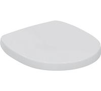 Ideal Standard - Connect Space Asiento con tapa de inodoro, Diseño envolvente, Redondo, Resistente a los UV, duradero, incluye juego de bisagras y es fácil de montar, Duroplástico, Blanco