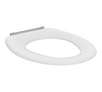 Ideal Standard Contour 21 asiento WC con bisagra de barra - Blanco (Alpin) | Asiento antibacteriano con bisagras de acero inoxidable robustas y bisagra de barra, K792801