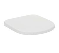 Ideal Standard Eurovit asiento WC envolvente, diseño en D - Blanco (Alpin) | Asiento de inodoro con bisagras de acero inoxidable robustas, T679201
