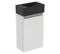 Ideal Standard Eurovit Conjunto de mueble de baño (37 cm, Blanco/Negro, Orificios para grifo: Izquierda)