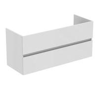 Ideal Standard Eurovit mueble bajo para lavabo, 1200x440x550mm, 2 extraíbles, R0266WG, Color: Lacado blanco de alto brillo