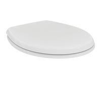 Ideal Standard Eurovit Universal asiento WC con SoftClose, ovalado - Blanco | Asiento de inodoro universal con cierre amortiguado (Softclose) y bisagras de acero inoxidable, W303001