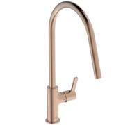 Ideal Standard - Gusto Monomando de cocina, Caño redondo en C, con cartucho FirmaFlow, caño giratorio 360°, fácil de instalar con fijación EasyFix+, Rosa Atardecer