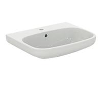 Ideal Standard - i.life A, Lavabo de 60cm, Lavabo de baño con agujero para grifo y rebosadero, E-packaging dedicado al transporte de cerámica, Blanco