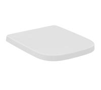 Ideal Standard - i.life B Asiento con tapa de inodoro, Diseño envolvente, Angular, Asiento con cierre amortiguado y opción de liberación rápida, Duroplástico, Blanco