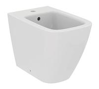 Ideal Standard - i.life B, Bidé de suelo a pared, con orificio para la grifería, con orificio para rebosadero, blanco