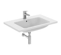Ideal Standard i.life B - Lavabo superior de 81 cm con orificio para grifo y orificio de rebosadero, muebles y sifón disponibles por separado, color blanco